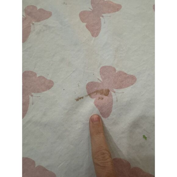 Beddy's Flutterby Pink White Stripped Twin Bedding Set Beddy Minky Girls Kids - Picture 3 of 15